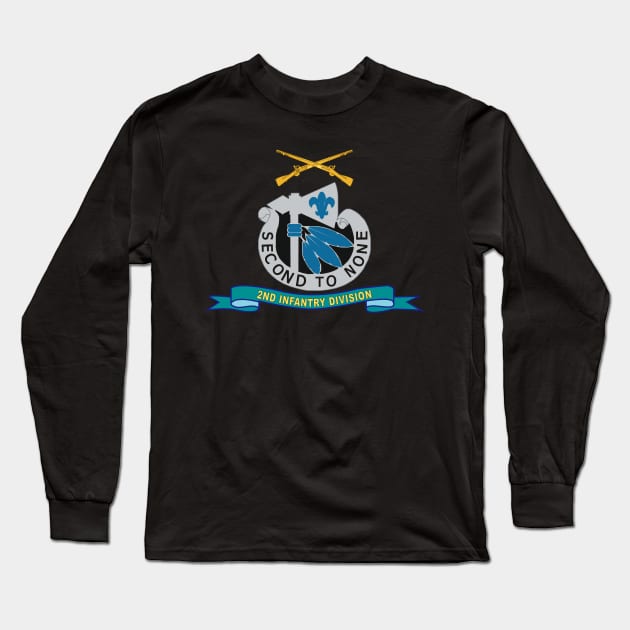 2nd Infantry Division - w Br - Ribbon Long Sleeve T-Shirt by twix123844